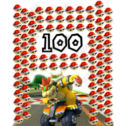 Super Mario Bowser 100 Coins Iron on Transfer #1