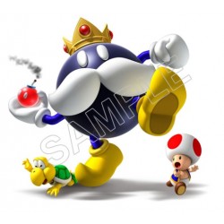Super Mario Bros. Big Bob-omb T Shirt Iron on Transfer Decal ~#37