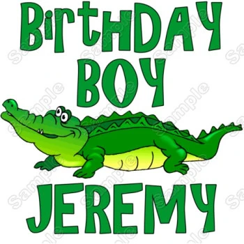 Alligator Crocodile Birthday Custom Personalized Shirt Iron on Transfer ~#2