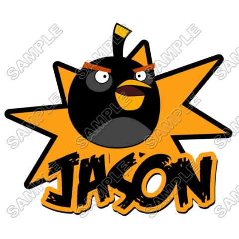 Angry Birds Birthday  Personalized  Custom  T Shirt Iron on Transfer Decal ~#14