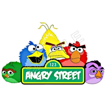 Angry Birds  Sesame Street T Shirt Iron on Transfer Decal ~#70