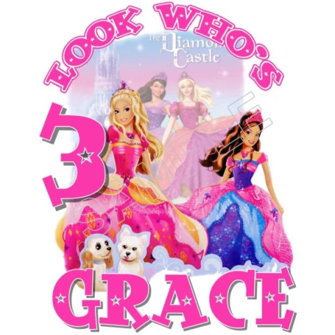 Barbie  Birthday Personalized Custom T Shirt Iron on Transfer Decal ~#82