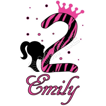 Barbie Zebra Birthday Personalized Custom T Shirt Iron on Transfer Decal ~#11
