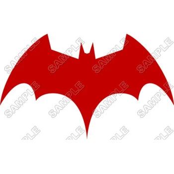 Batman Logo Red T Shirt Iron on Transfer  Decal  ~#16