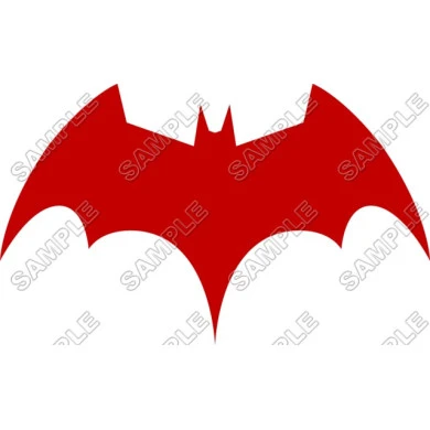 Batman Logo Red T Shirt Iron on Transfer  Decal  ~#16