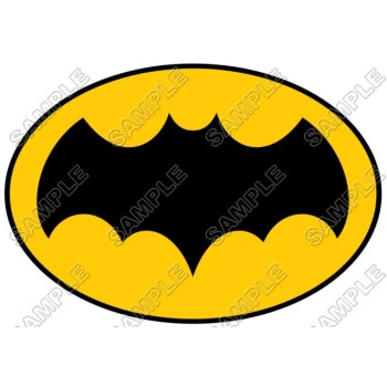 Batman Logo Yellow T Shirt Iron on Transfer  Decal  ~#13