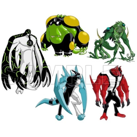 Ben 10 Aliens T Shirt Iron on Transfer  Decal  ~#1