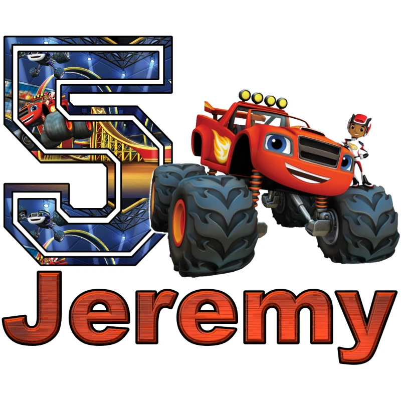 Blaze and the Monster Machines  Personalized  Custom  T Shirt Iron on Transfer Decal ~#7