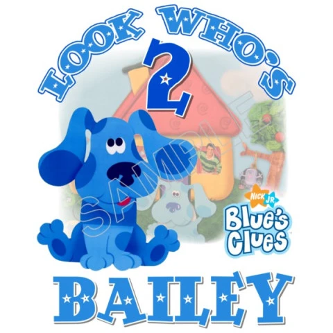 Blues Clues  Birthday Personalized Custom T Shirt Iron on Transfer Decal ~#2