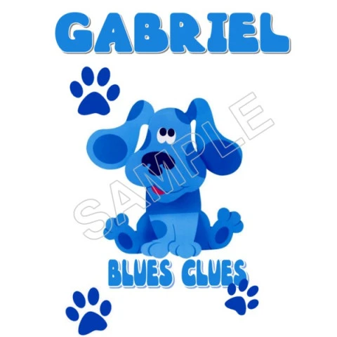 Blues Clues Personalized  Custom  T Shirt Iron on Transfer Decal ~#52