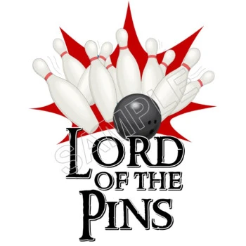 Bowling  Lord of the Pins T Shirt Iron on Transfer  Decal  ~#2