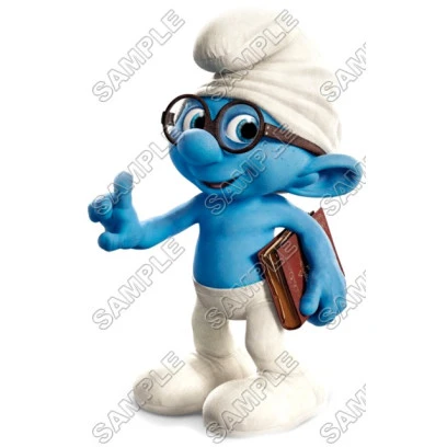 Brainy Smurf  T Shirt Iron on Transfer Decal ~#19