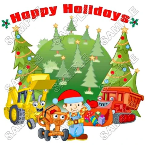 Christmas Bob the Builder  T Shirt Iron on Transfer Decal ~#45
