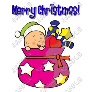 Christmas   Caillou T Shirt Iron on Transfer Decal ~#74