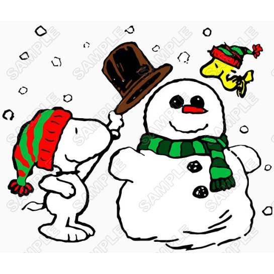 Christmas  New Year  Peanuts T Shirt Iron on Transfer Decal ~#3