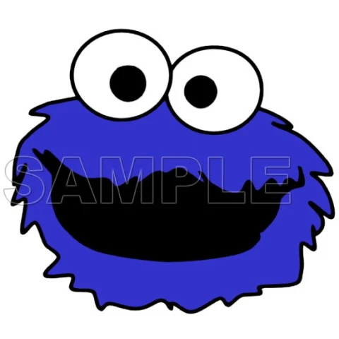 Cookie Monster T Shirt Iron on Transfer Decal ~#2