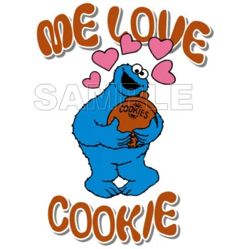 Cookie Monster T Shirt Iron on Transfer Decal ~#4
