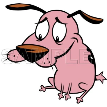 Courage Cowardly Dog T Shirt Iron on Transfer Decal ~#3