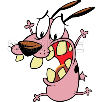 Courage Cowardly Dog T Shirt Iron on Transfer Decal ~#4