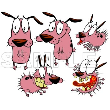 Courage Cowardly Dog T Shirt Iron on Transfer Decal ~#6