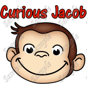 Curious George Personalized  Iron on Transfer ~#1