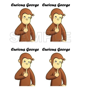 Curious George T Shirt Iron on Transfer Decal ~#2