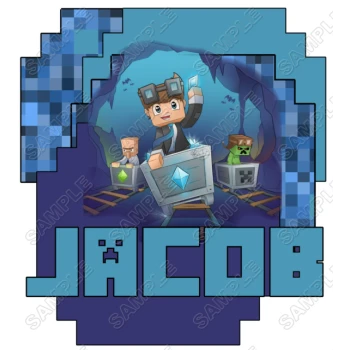 DanTDM Diamond Minecart Birthday Custom Personalized T Shirt Iron on Transfer Decal ~#1