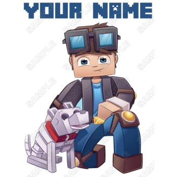 DanTDM Diamond Minecart Birthday Custom Personalized T Shirt Iron on Transfer Decal ~#3