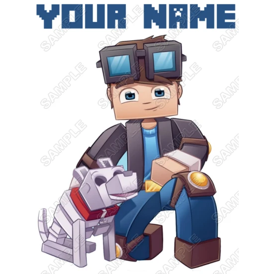 DanTDM Diamond Minecart Birthday Custom Personalized T Shirt Iron on Transfer Decal ~#3