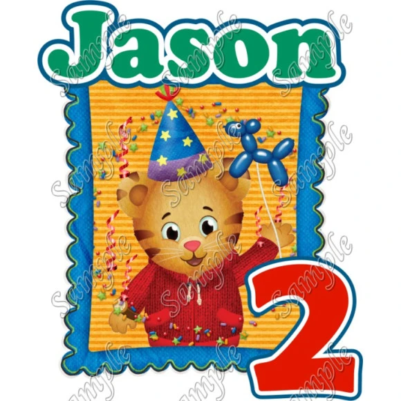 Daniel Tigers Neighborhood  Birthday  Custom Personalized  T Shirt Iron on Transfer Decal ~#36