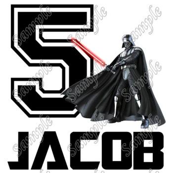 Darth Vader Star Wars  Birthday  Personalized  Custom  T Shirt Iron on Transfer Decal ~#1