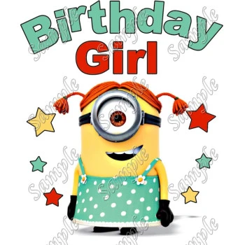 Despicable Me Birthday Girl T Shirt Iron on Transfer Decal ~#2