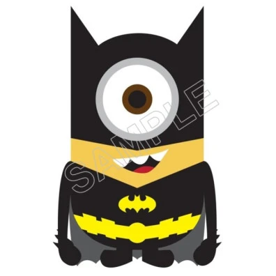 Despicable Me Minion Batman T Shirt Iron on Transfer  Decal  ~#11