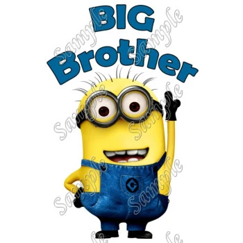 Despicable Me  Minion Big Brother T Shirt Iron on Transfer Decal ~#1