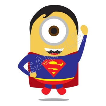 Despicable Me Minion SuperMan T Shirt Iron on Transfer  Decal  ~#10