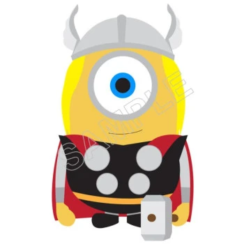 Despicable Me Minion Thor  T Shirt Iron on Transfer  Decal  ~#15