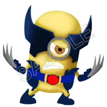 Despicable Me Minion Wolverine T Shirt Iron on Transfer  Decal  ~#18