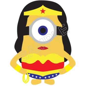 Despicable Me Minion Wonder Woman T Shirt Iron on Transfer  Decal  ~#12