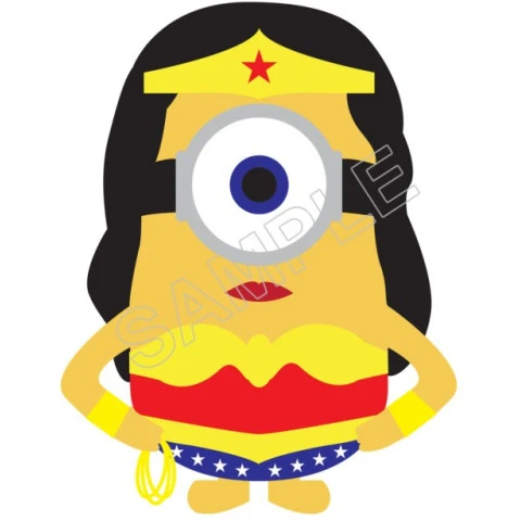 Despicable Me Minion Wonder Woman T Shirt Iron on Transfer  Decal  ~#12