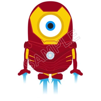 Despicable Me Minion Iron Man T Shirt Iron on Transfer  Decal  ~#14