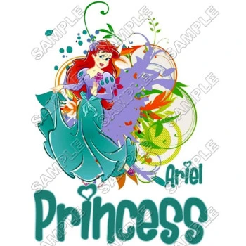 Disney Princess Ariel Little Mermaid  T Shirt Iron on Transfer Decal ~#4
