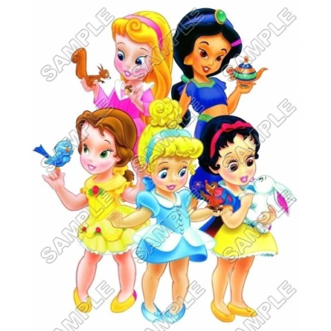 Disney Princess Babies  T Shirt Iron on Transfer Decal ~#13