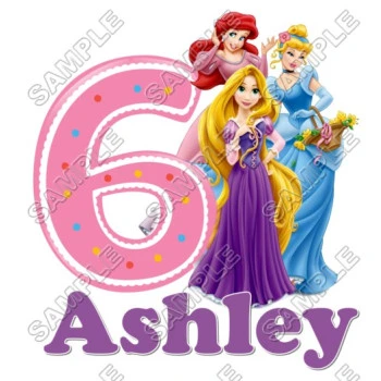 Disney Princess Tangled  Birthday  Personalized  Custom  T Shirt Iron on Transfer Decal ~#28