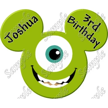 Disney  Vacation  Mike Wazowski  Custom  Personalized  T Shirt Iron on Transfer Decal ~#108