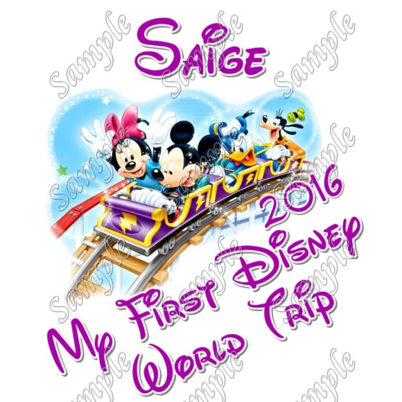Disney World  Disneyland Vacation Cruise  Personalized  Custom  T Shirt Iron on Transfer Decal ~#50