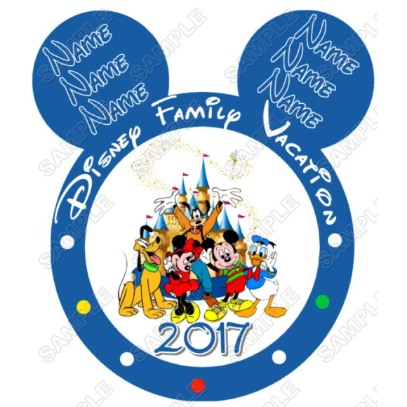 Disney World Vacation  Custom Personalized  T Shirt Iron on Transfer Decal ~#49