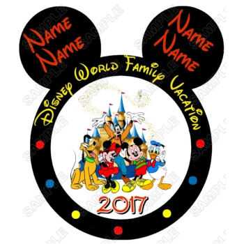 Disney World Vacation  Custom Personalized  T Shirt Iron on Transfer Decal ~#51