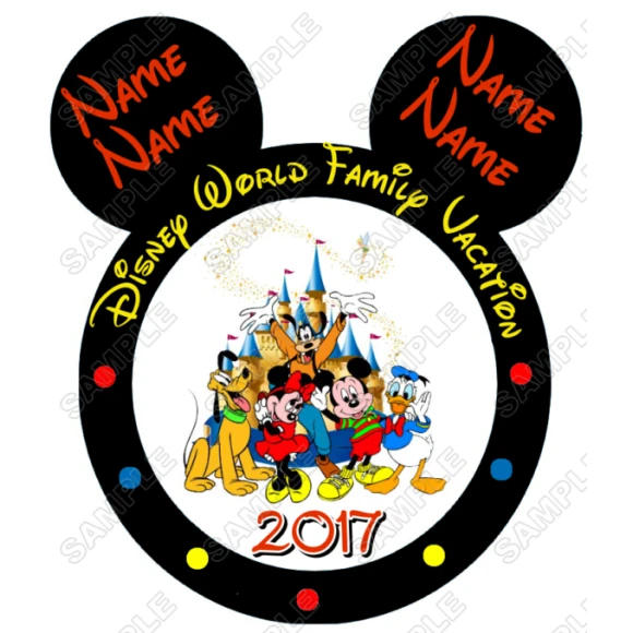 Disney World Vacation  Custom Personalized  T Shirt Iron on Transfer Decal ~#51