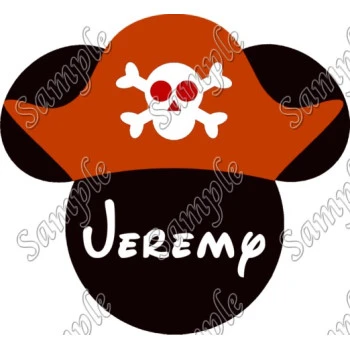 Disney World Vacation Mickey  Mouse Pirate  Custom  Personalized  T Shirt Iron on Transfer Decal ~#94