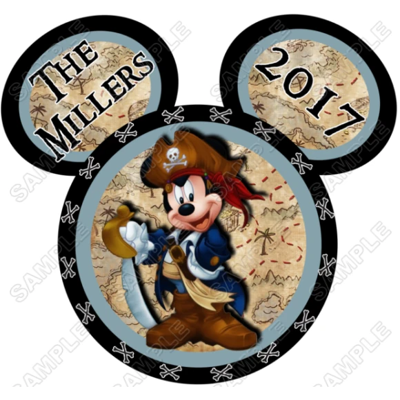 Disney World Vacation Pirate Custom Personalized  T Shirt Iron on Transfer Decal ~#87